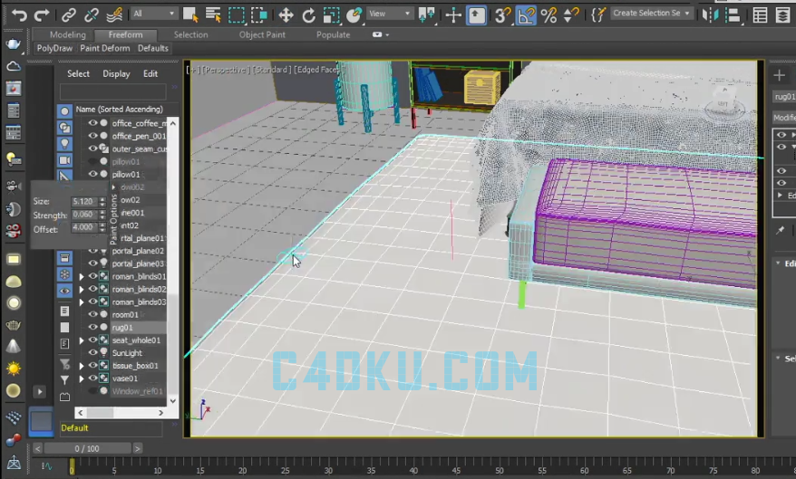 3ds max室内环境制作家具床具建模v-ray渲染案例视频教程