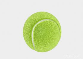C4D制作网球3D模型