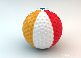 C4D制作高尔夫球三维模型