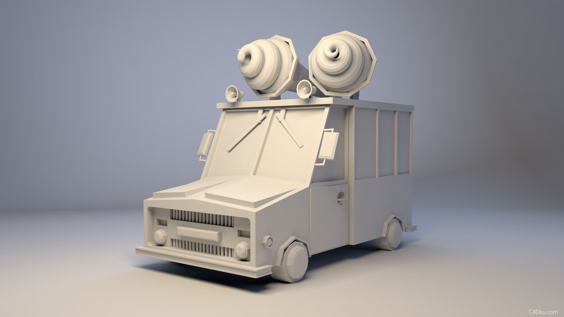 c4d低面体汽车合集