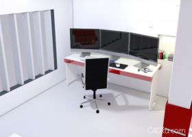 C4D设计办公室3D场景