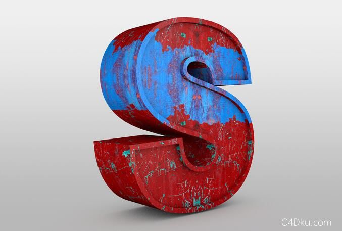 c4d创意铁锈材质腐蚀效果