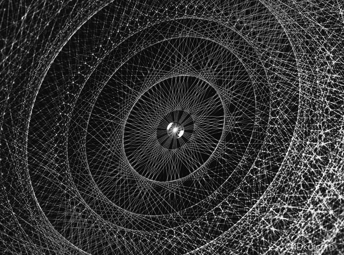 c4d创意网线交织缠绕圆型theeffect图形