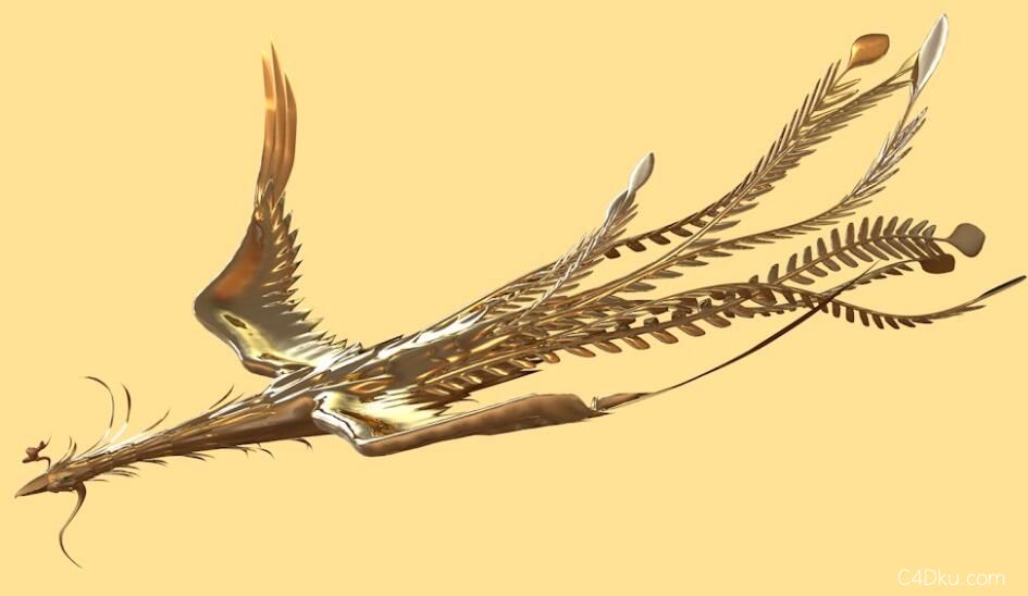 cinema4d展翅翱翔的金凤凰3d资源下载-c4d库