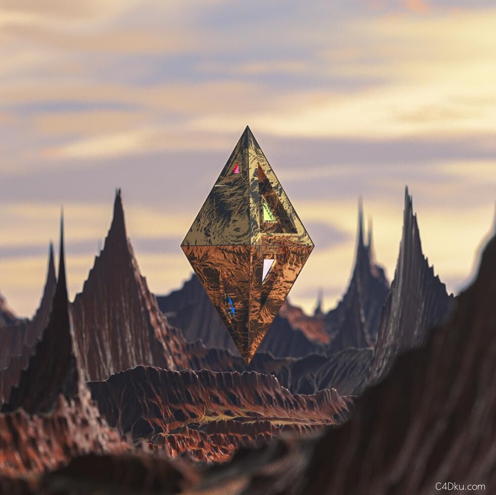 c4d外星球科幻场景创意