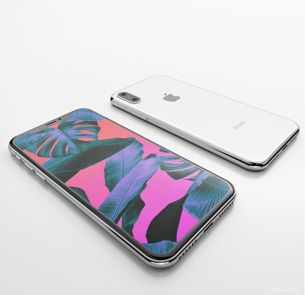 cinema4d渲染三维苹果手机iphonex