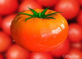Cinema4D红色的西红柿