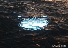 Cinema4D结合octane渲染3D海洋湍流