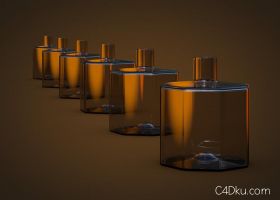C4D制作玻璃酒瓶程序化预设建模教程