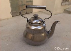 C4D制作磨砂不锈钢茶水壶特效教程素材