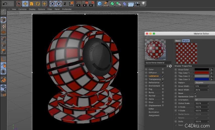 c4d创建一个二维卡通材质蜘蛛侠着色素描教程