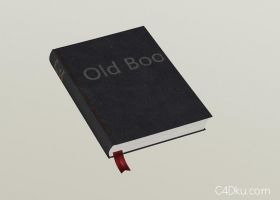 C4D创意一本很厚的三维旧书