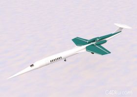 C4D卡通三维创意飞机