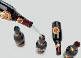 C4D结合realflow流体插件制作欢快庆祝啤酒瓶建模