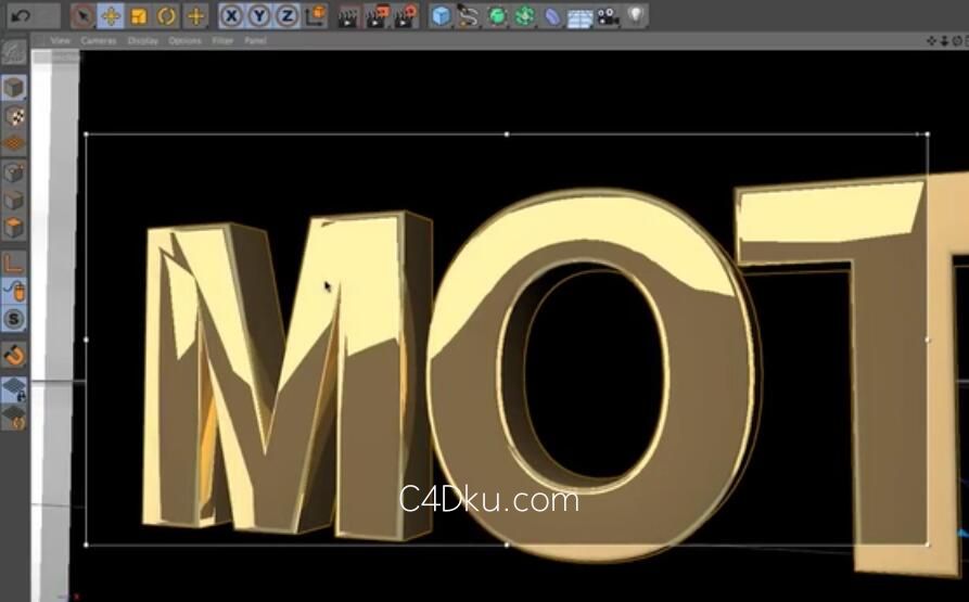 c4d创建闪亮3d文本金属视觉效果标志
