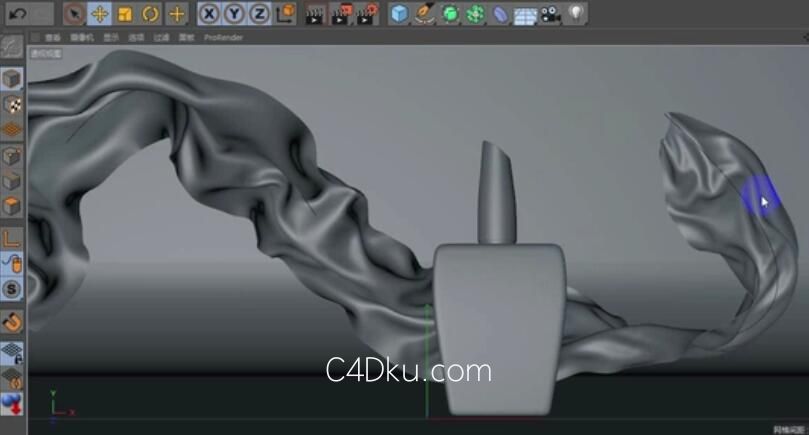 C4D制作商业广告包装香水布料模拟建模渲染
