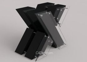 C4D挤压建模渲染制作立体玻璃材质广告3D艺术字