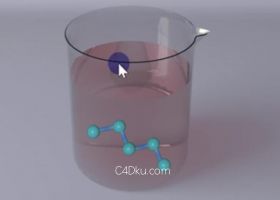 C4D制作科研绘图玻璃材质实验器皿三维建模