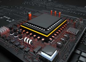 科技高精度3D电脑主板产品电容线路超频CPU芯片组