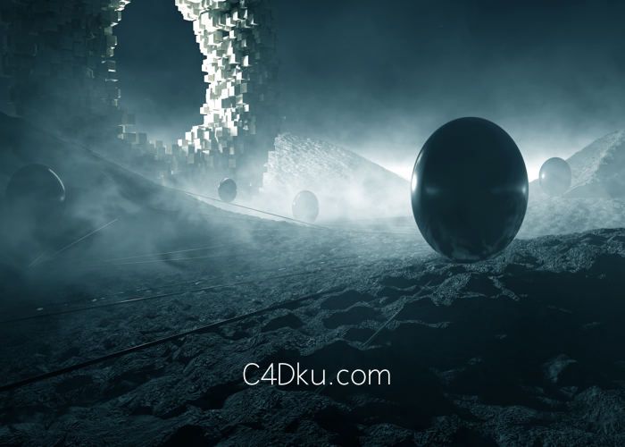 c4doctanerender插件制作外太空科幻星球地面环境场景