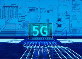 5G空间高科技移动通信网络C4D三维海报背景