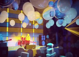 酒吧场景器材 运动图形技术 C4D效果器动画视频