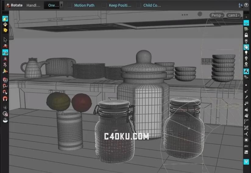 Houdini Redshift渲染器V2.6版本渲染多种材质玻璃金属陶瓷案例