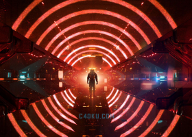 Cinema4D制作未来科幻飞船室内场景灯光Octane渲染案例教程