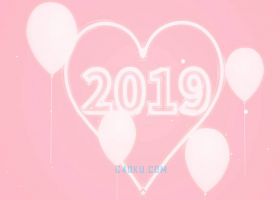 C4DR17建模粉红色系列背景2019白色文字