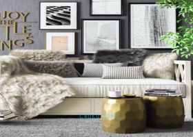3Ds max制作时尚现代风格室内设计家具沙发组合建模案例视频
