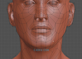 Blender初级学习人物游戏角色男性头部肢体建模制作视频教程