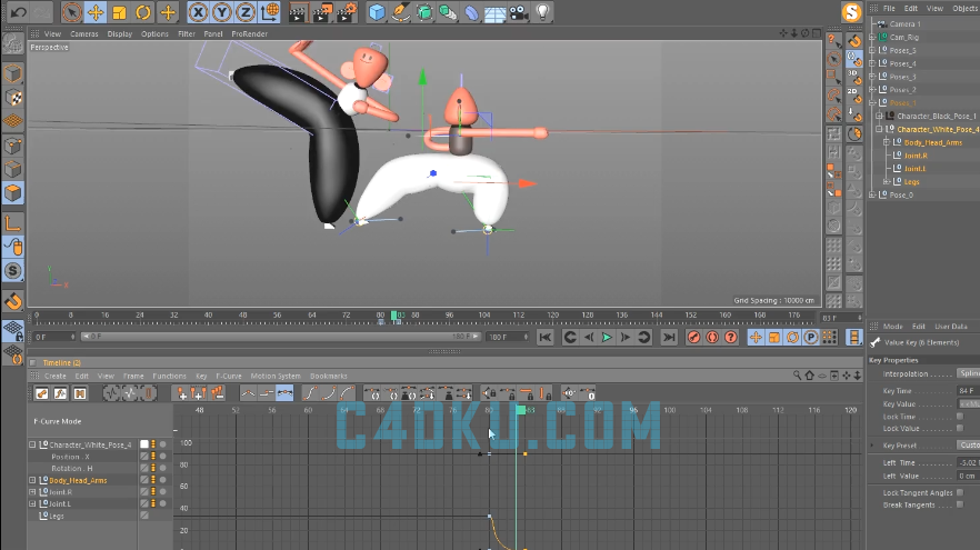 c4d教程制作三维卡通风格扁平化和尚人物mg动画与ae合成视频