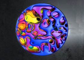 C4D制作创意幻彩颜料腐蚀镂空3D立体艺术圆形动画图案教程