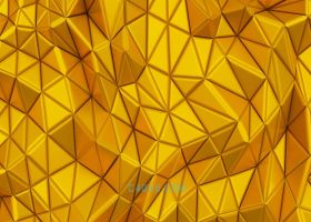 3DSMAX建模三维彩色三角形几何折叠创意多边形3D形状3d抽象空间工程