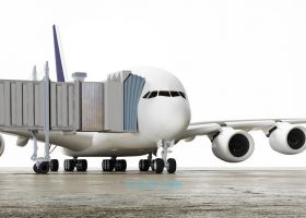 3DSMAX2018建模三维立体大货物运输集装箱航空公司飞机场景3D工程