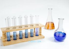 科学玻璃瓶取样器材化学医疗实验C4D模型