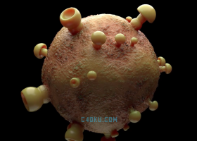 C4D与Redshift渲染创建三维病毒细菌结构球体动画教程