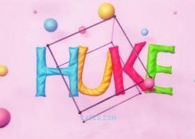 Cinema4D制作绚丽多彩的3d布料文字动画教程视频