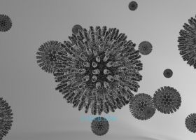 CINEMA4D模型显微镜下细菌微小结构球体病毒