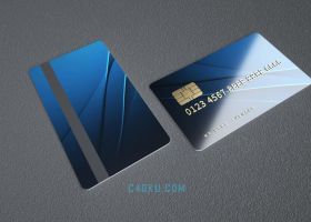 C4D建模银行个人贷款信用卡各大银行储蓄卡工程