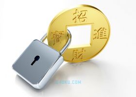 3DSMAX制作银色锁金色三维铜钱招财进宝立体文字