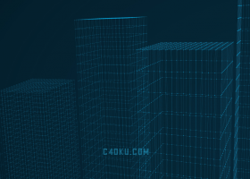 C4D工程城市建筑 科技城市立体投影