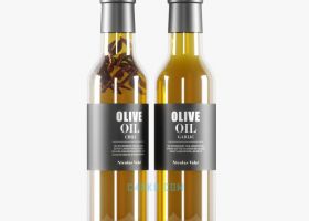 橄榄油玻璃瓶装CINEMA4D三维工程