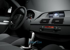 3DSMAX建模三维3D方向盘汽车内饰场景