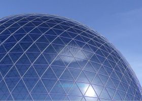 3DSMAX建模几何结构球形玻璃建筑3D模型