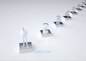 CINEMA4D制作三维创意商务场景3D模型