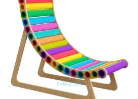 3DSMAX制作三维儿童休息椅FBX格式3D模型