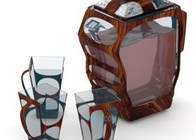 3DSMAX制作三维立体玻璃杯组合3D模型