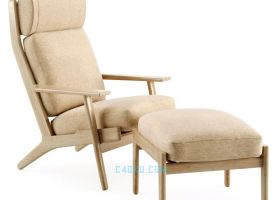 3DSMAX2019制作三维Getama木质休闲椅3D工程